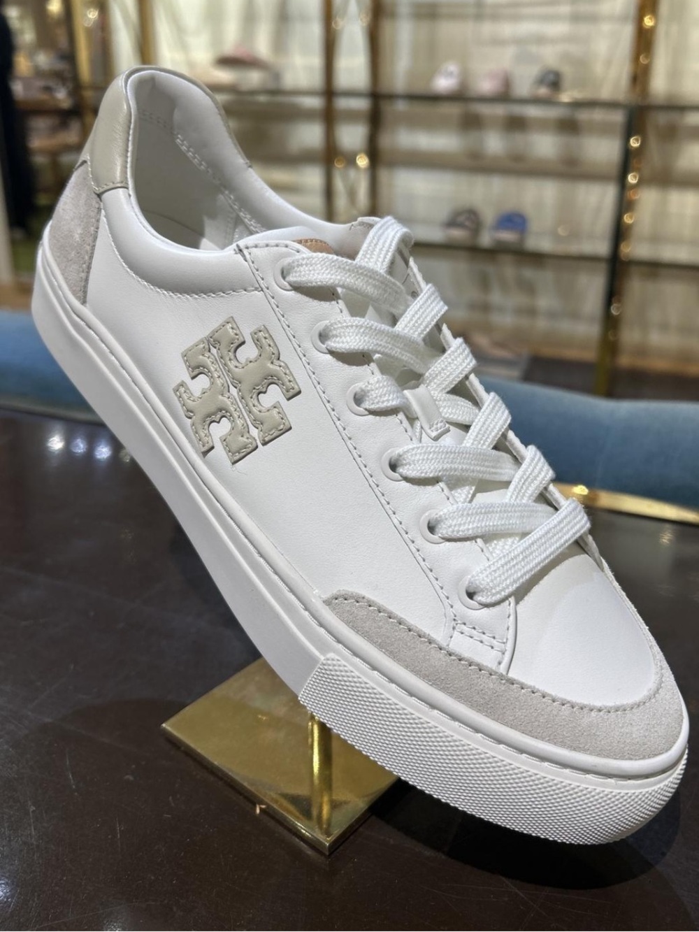 Tory Burch ColorBlock T Logo Nappa Soft Leather Sneaker